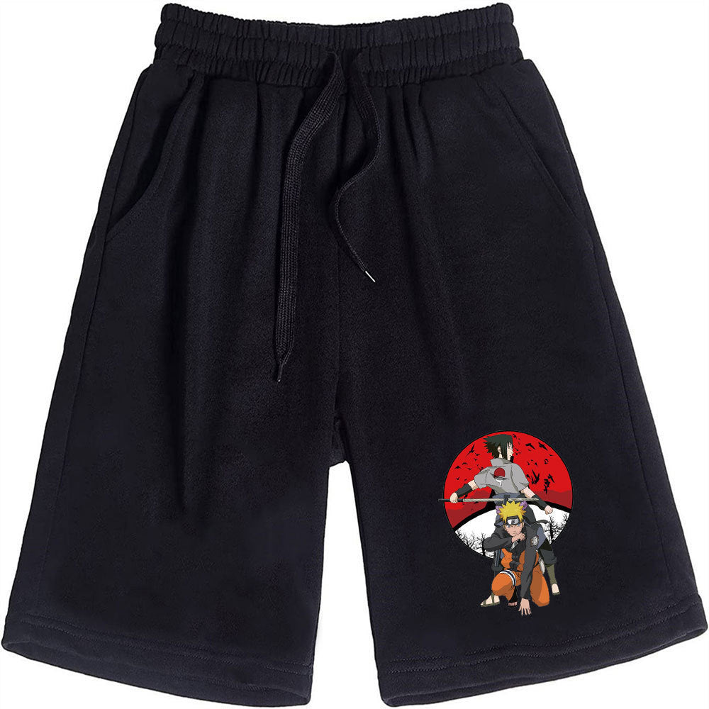 Men's Casual Anime Printed Loose Sports Shorts