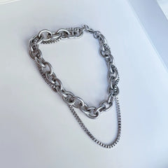 JAEHYUN Double Chain Titanium Steel Bracelet