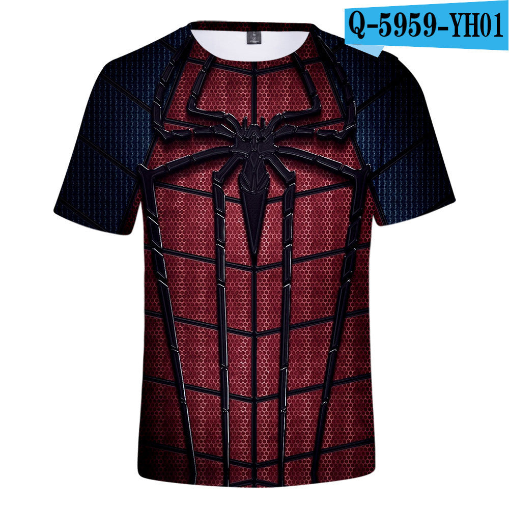 Spider-Man Cosplay 3D Print Short Sleeve T-Shirt