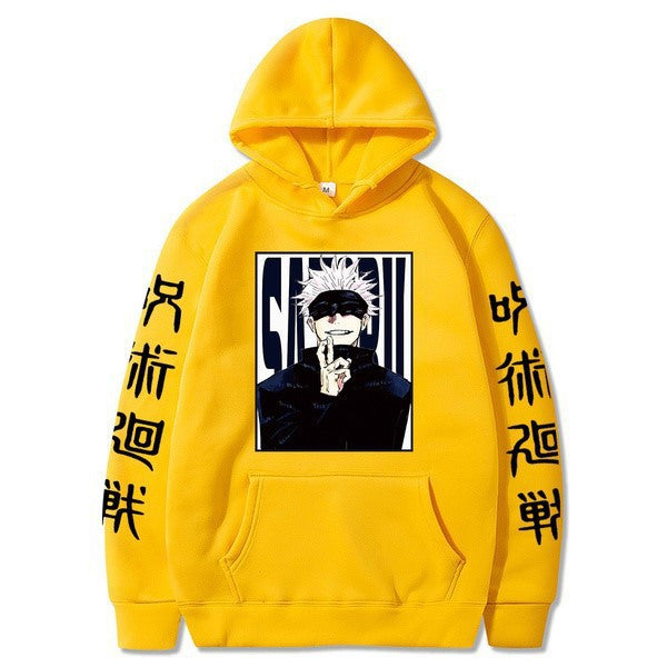 Unisex Anime Graphic Print Loose Hoodie