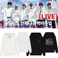 KPOP Cartoon Loose Zipper Jacket Hoodie