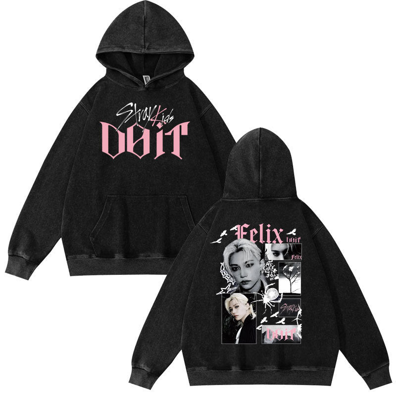 Vintage SKZ DO IT Washed Hoodie Top