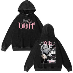 Vintage SKZ DO IT Washed Hoodie Top