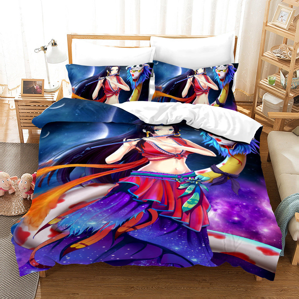 Robin Digital Print Three-piece Bedding Duvet Cover