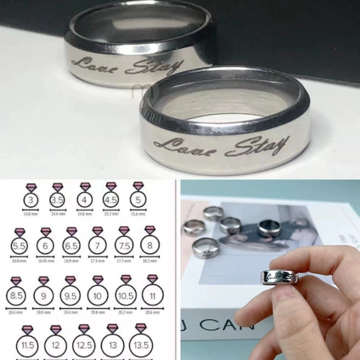 Love STAY Letter Ring