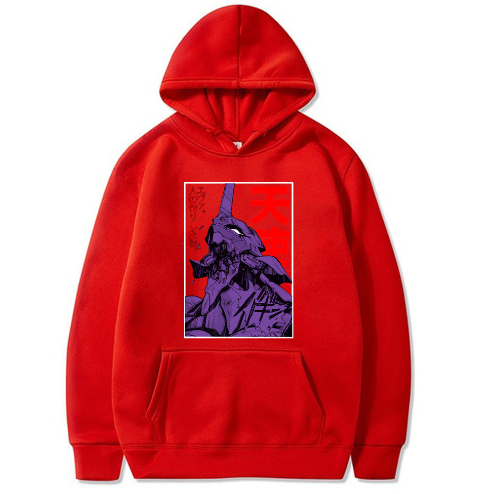 Men's Eva Anime Printed Loose Hoodie