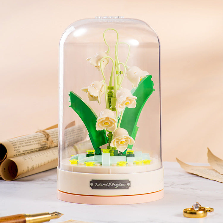 DIY Rose with Music Box Building Blocks