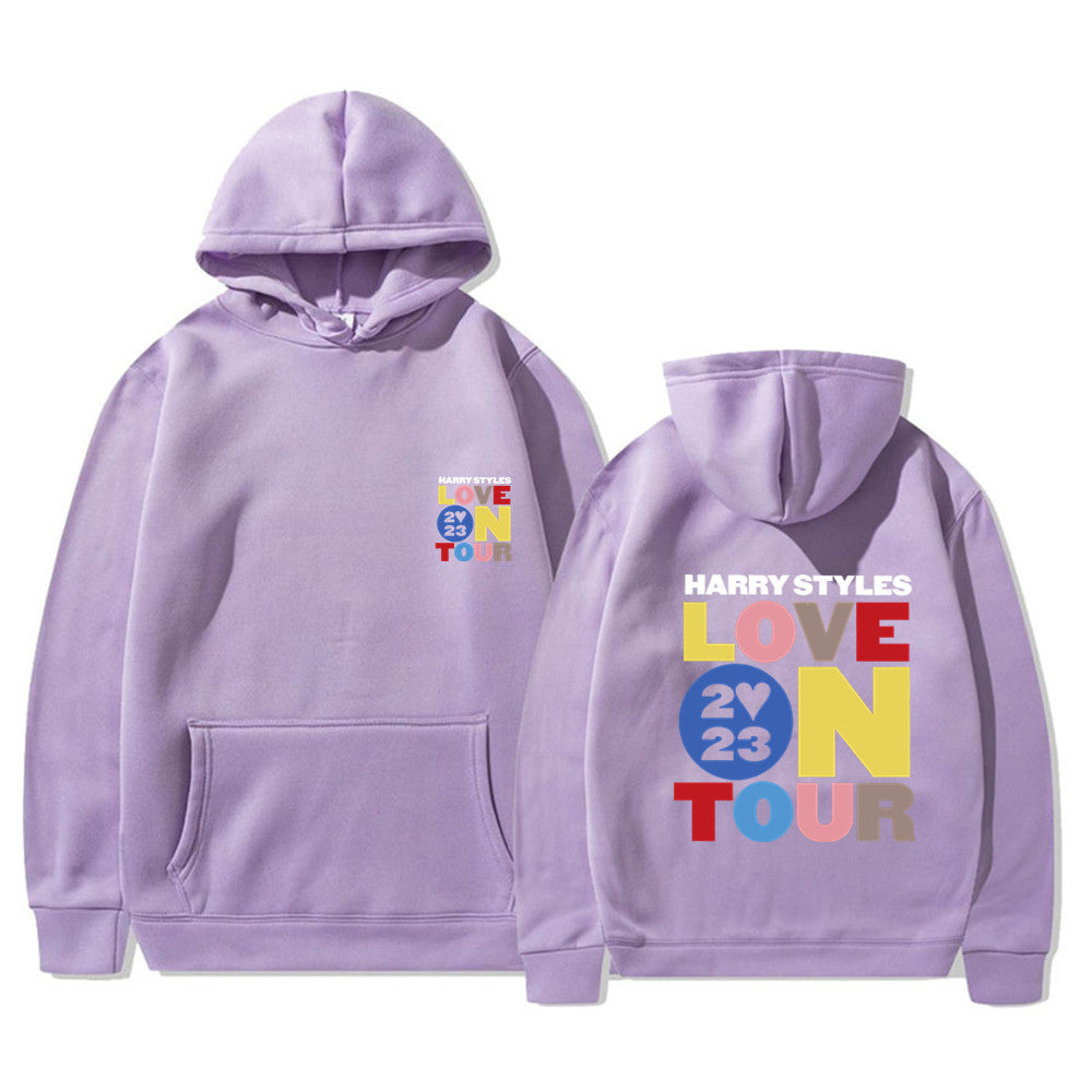 Unisex Love on Tour Printed Loose Pullover Hoodie