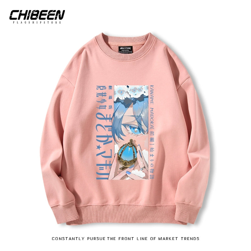 Trendy Anime Crew Neck Sweatshirt