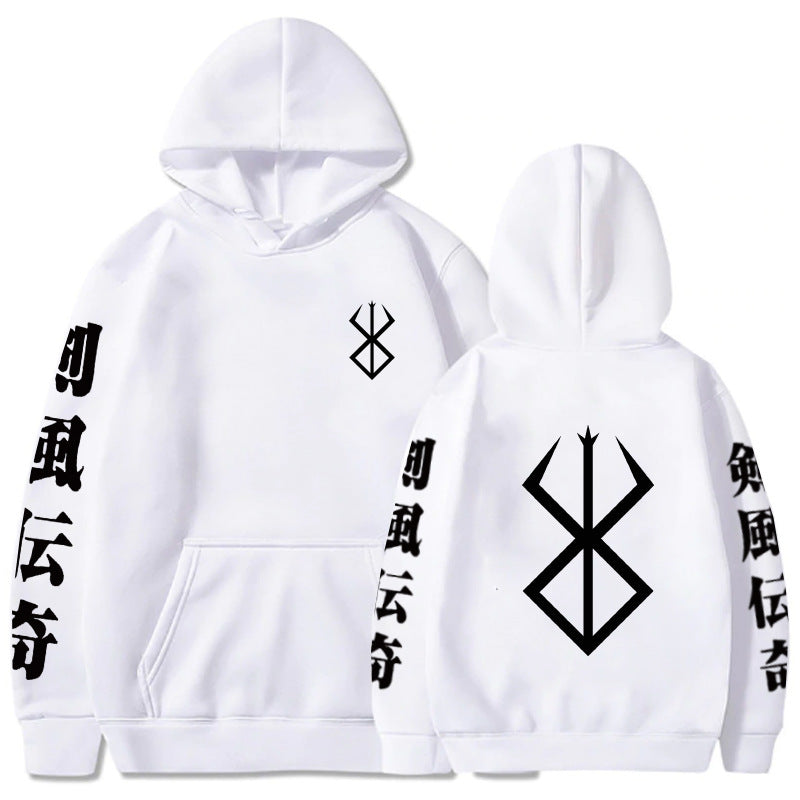 Men's Anime Logo Printed Loose Hoodie