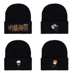 Cute Anime Print Warm Knitted Hat