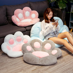 3 Different Colors Cute Cat Paw Back Pillows