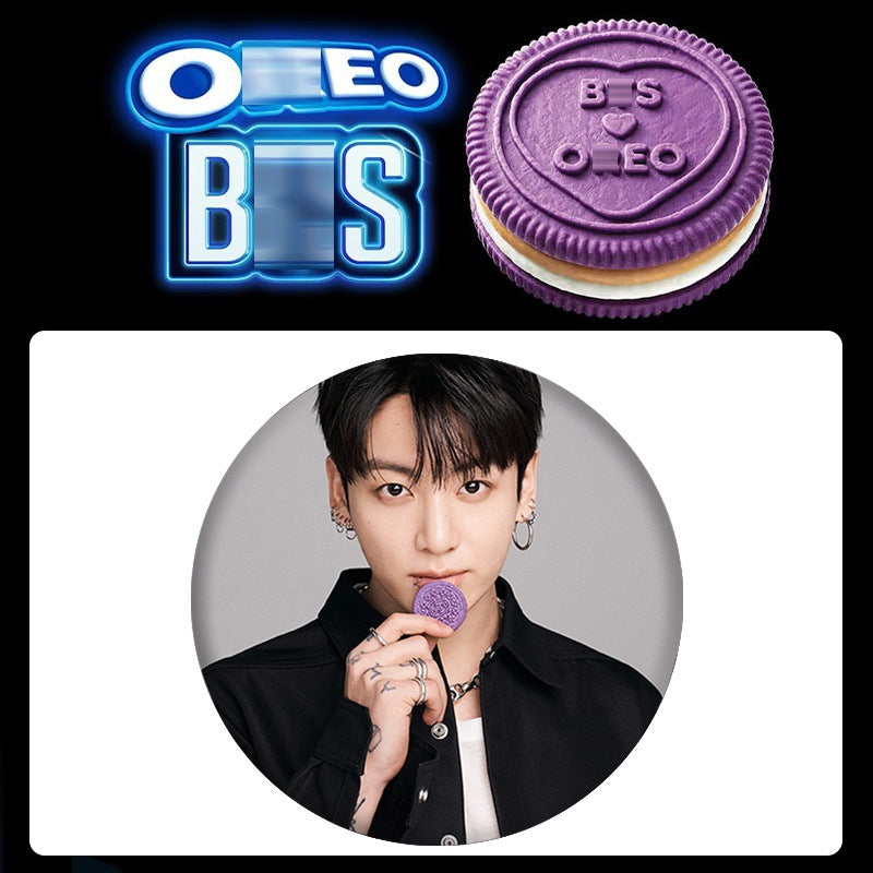 BANGTAN Oreo Tinplate Badge Mirror Keychain