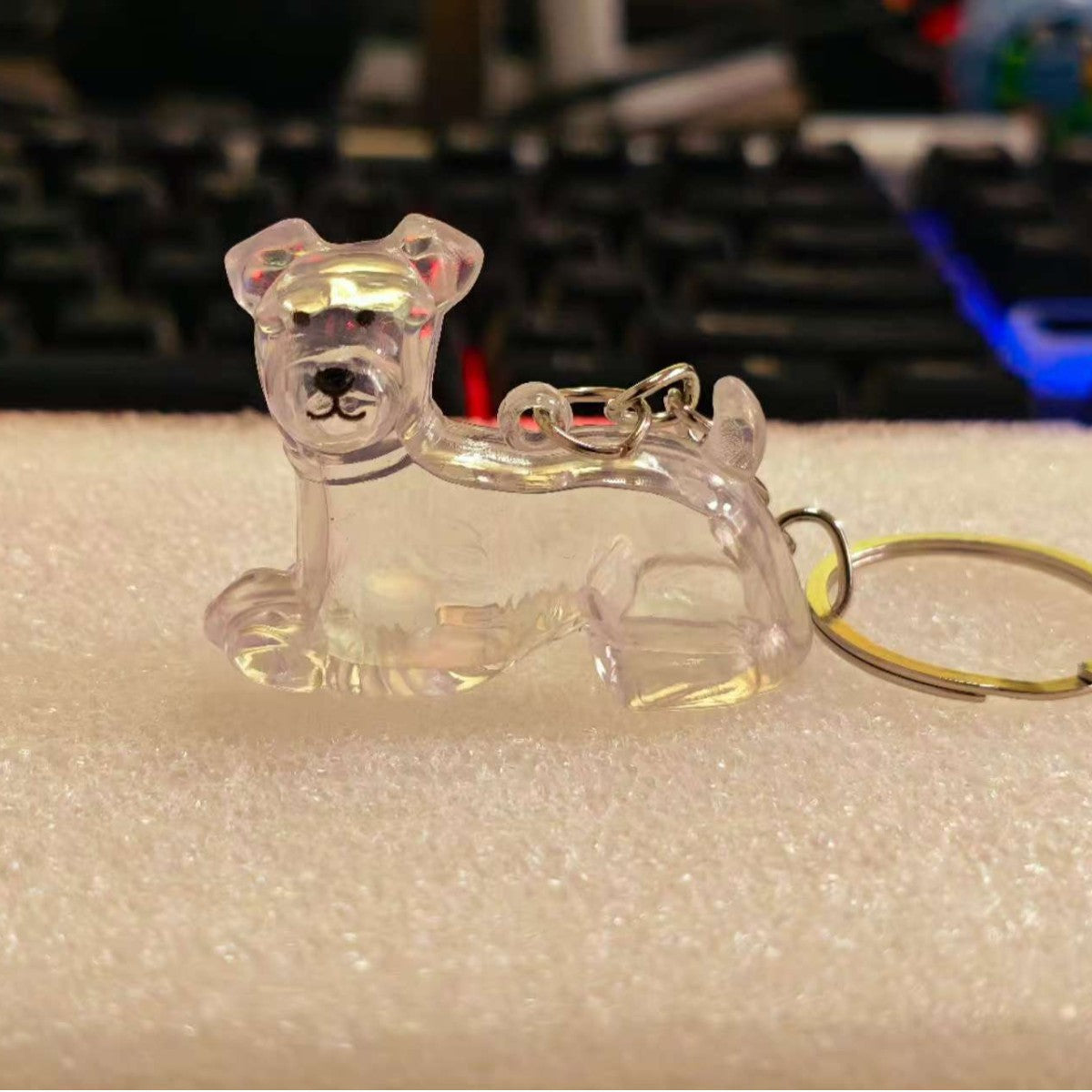 Cat Pup Capsule Keychain Pet Hair Storage Pendant Lab
