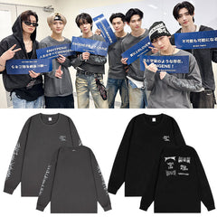 KPOP WalkTheLine Cotton Long Sleeve T-Shirt