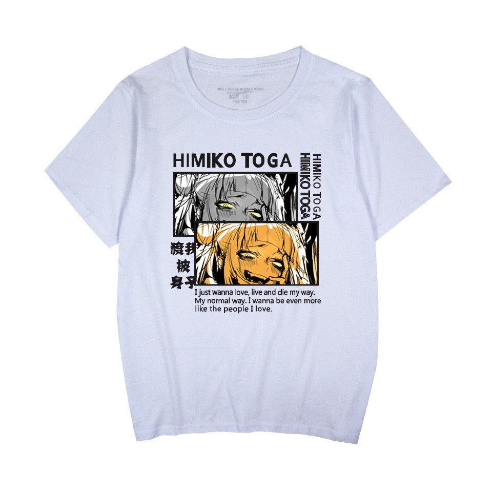 Unisex Trendy Anime Toga Print Casual T-shirt