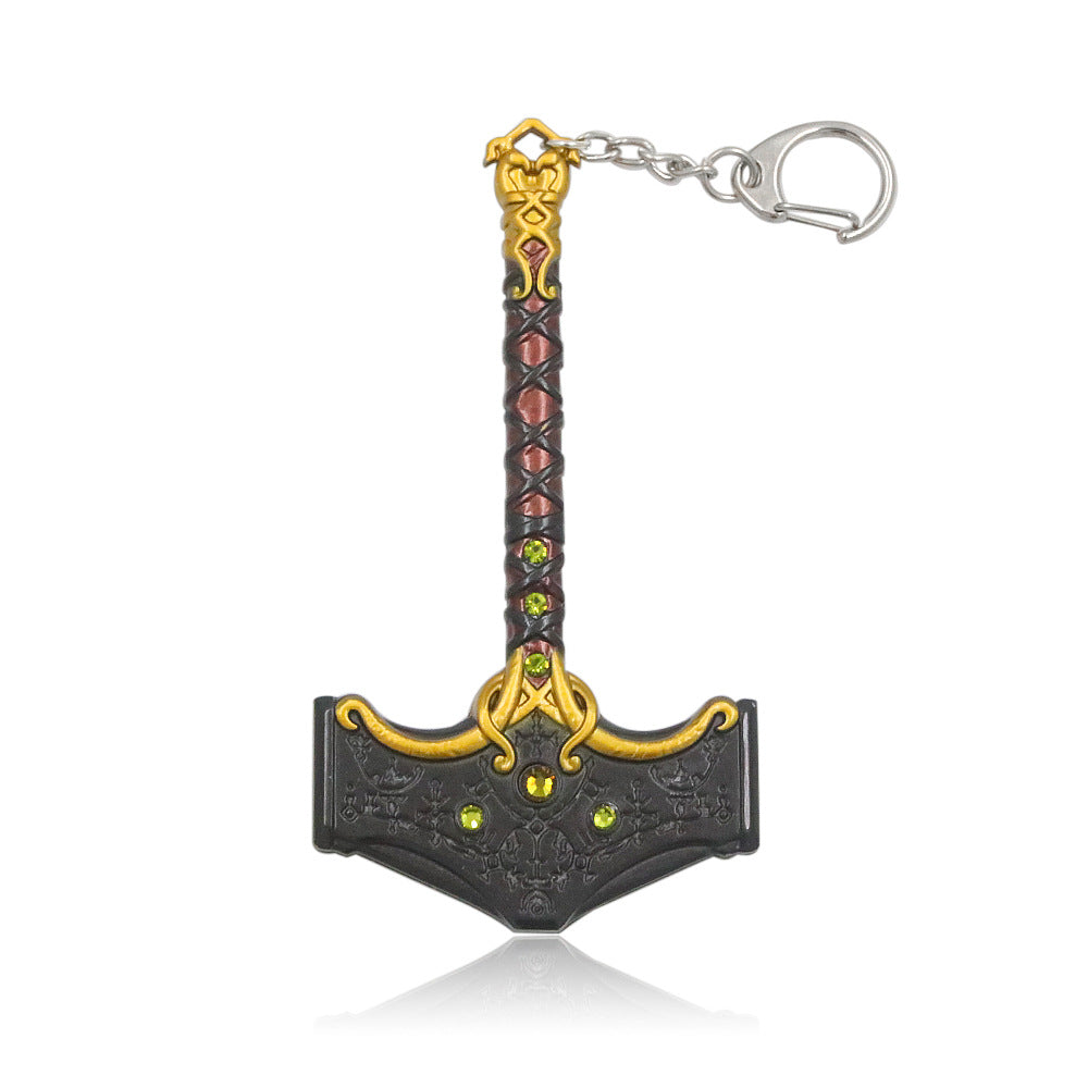 Game Blade Hammer Model Keychain