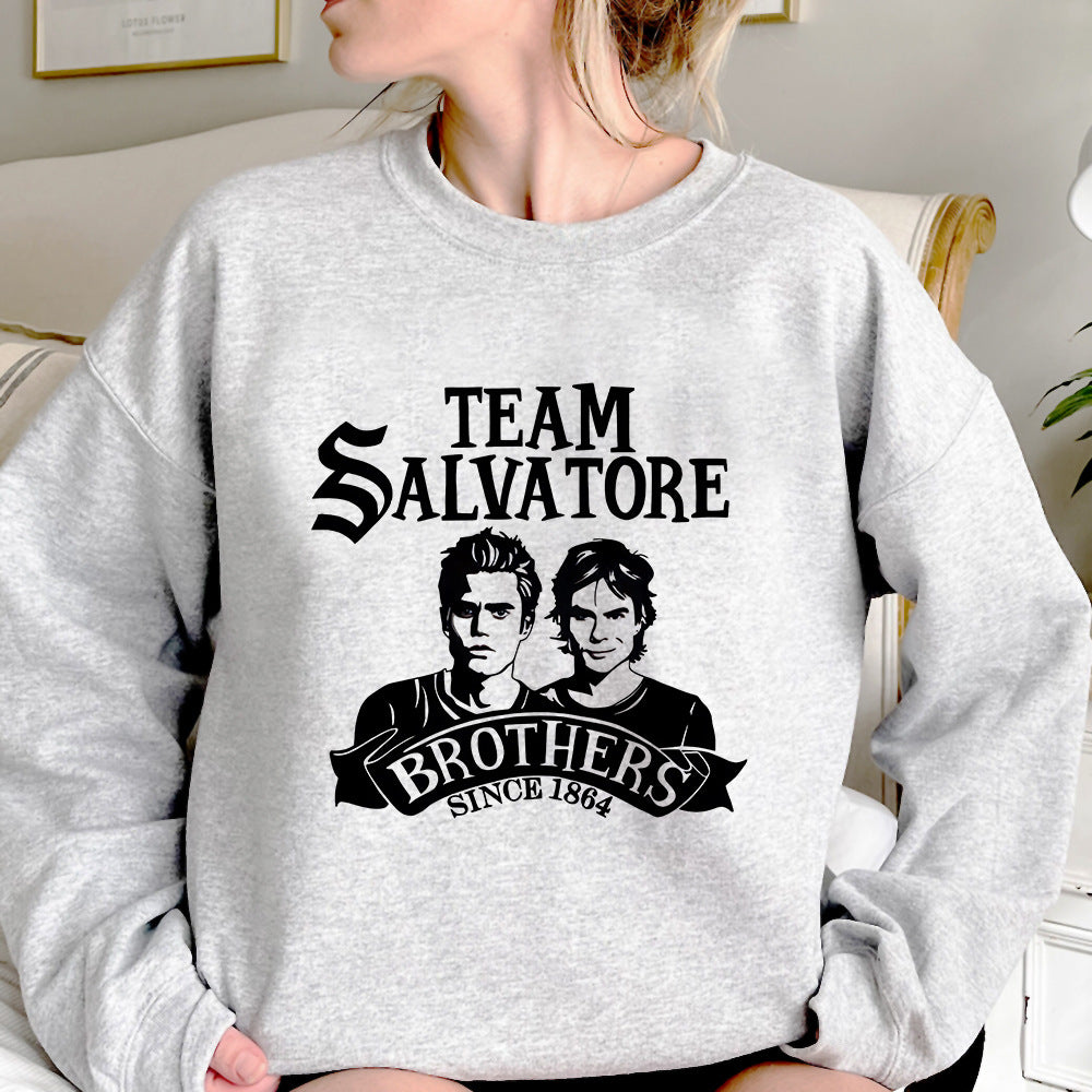TVD Graphic Printed Grey Sweatshirt
