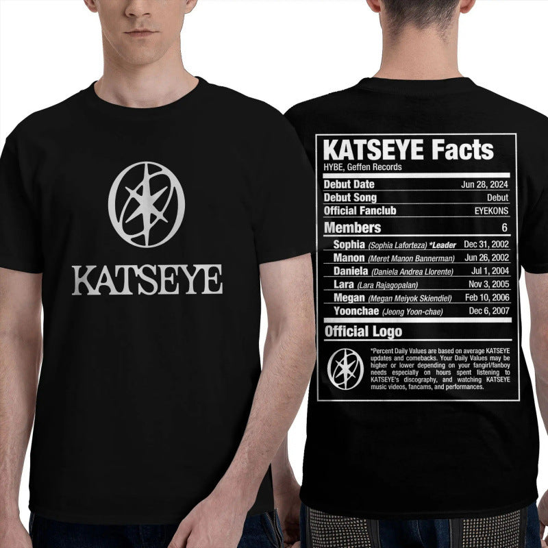Casual Kpop Katseye Gabriela Logo T-Shirt