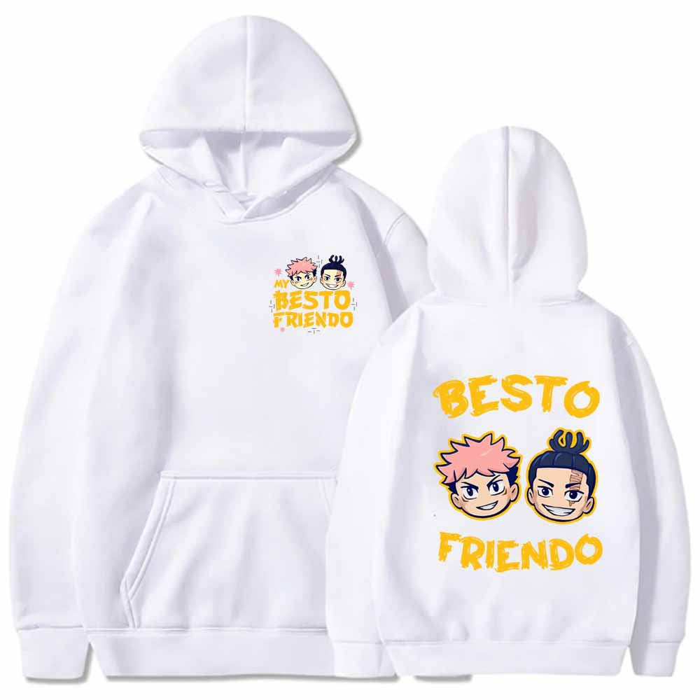 Unisex Besto Friendo Graphic Casual Loose Hoodie