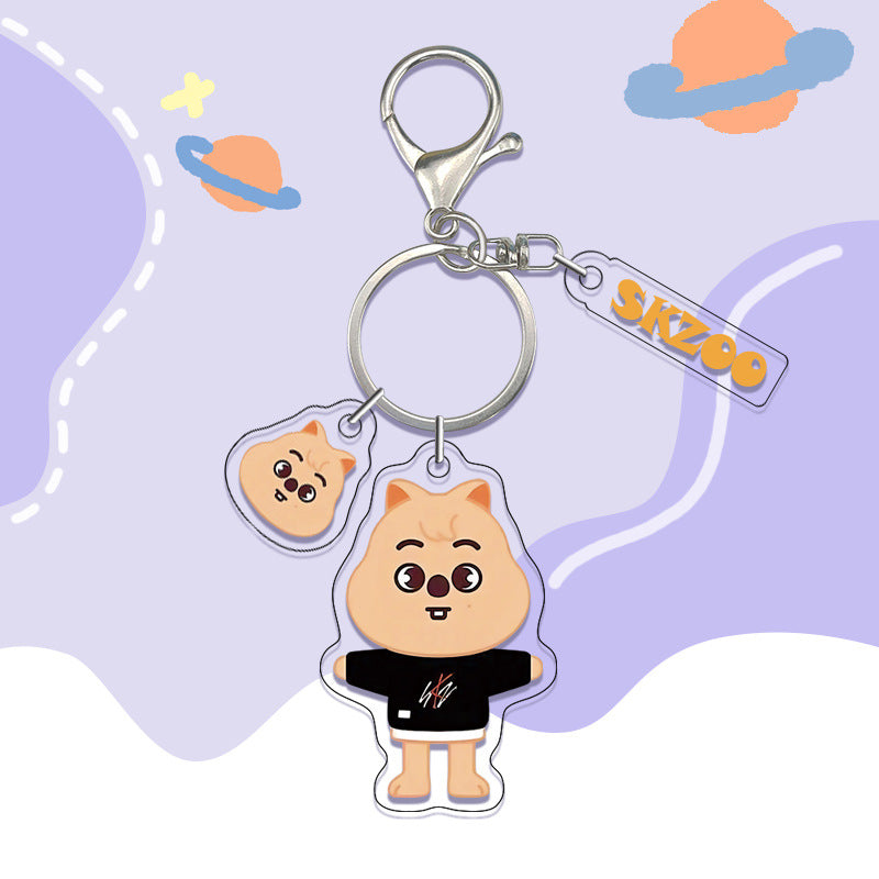 KPOP Cartoon Acrylic Double-sided Keychain