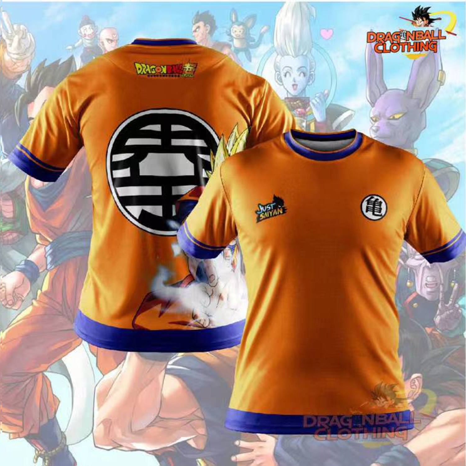 Goku Cosplay Crew Neck Breathable T-Shirt