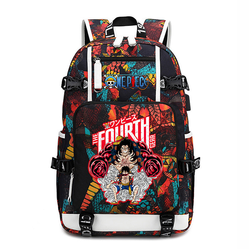 Trendy Anime Luffy School Backpack