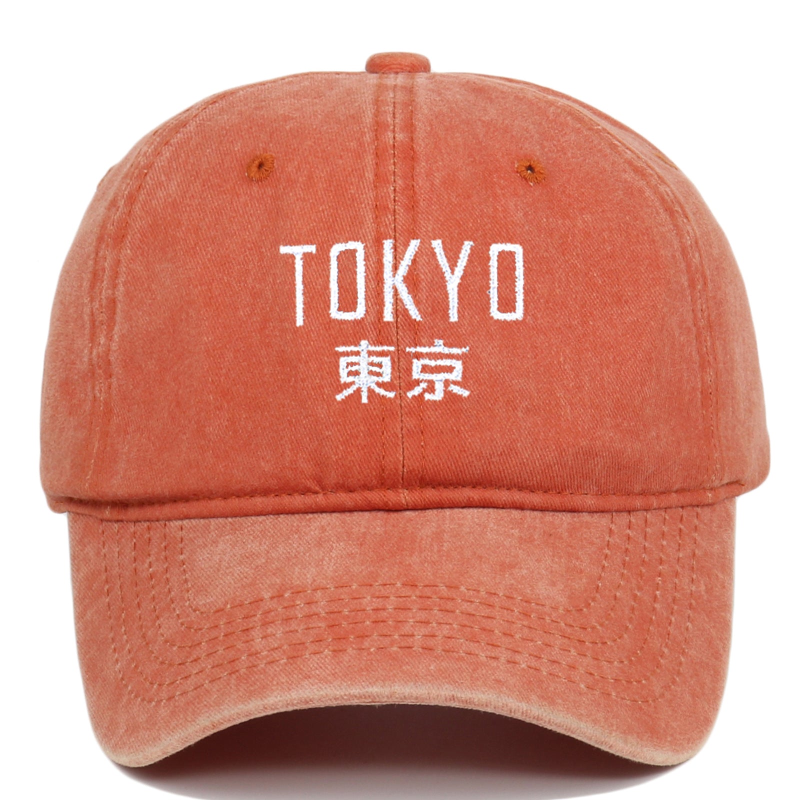 Retro Washed Tokyo Letter Baseball Cap