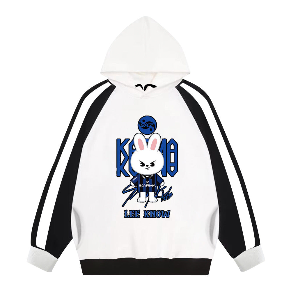 Karma Album Cartoon Printed Pocket Hoodie