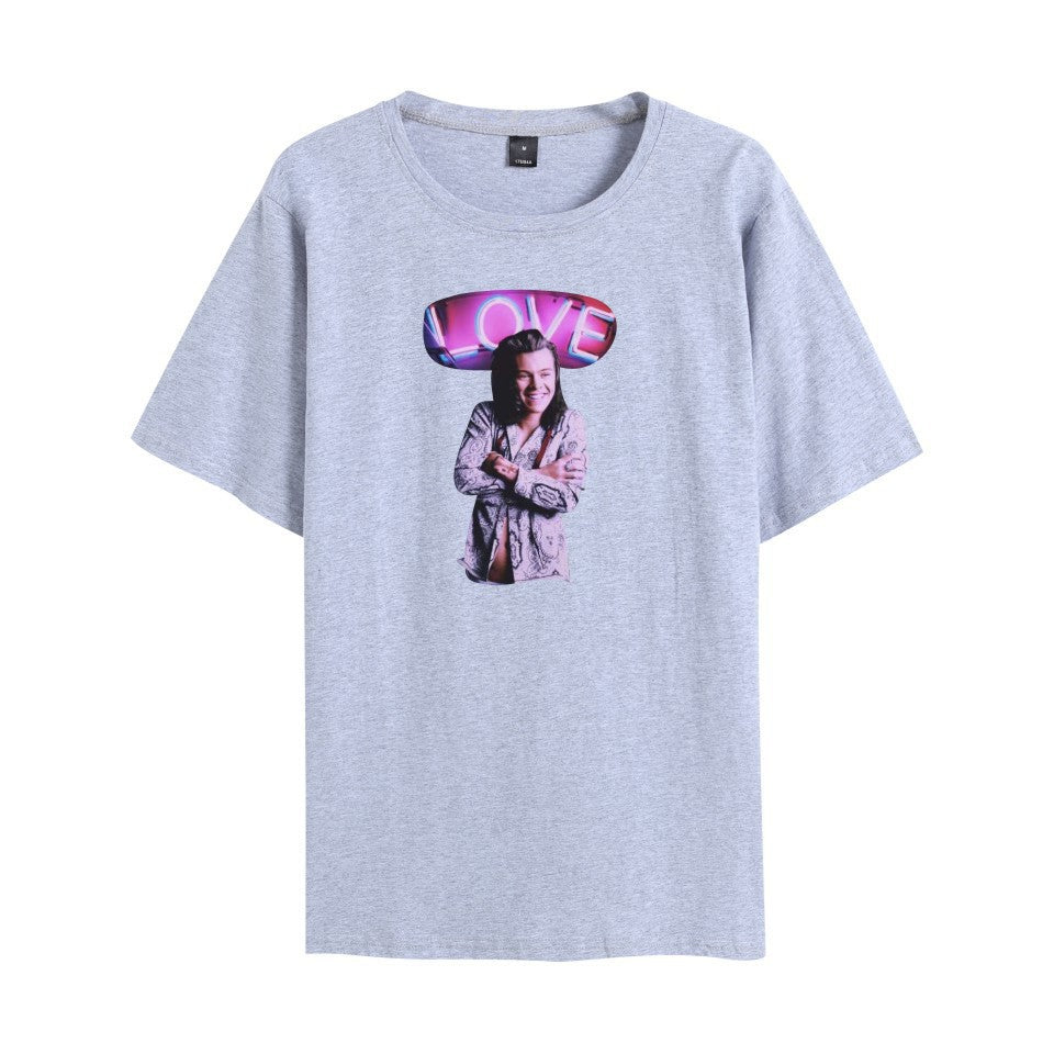 Unisex Harry Round Neck Loose T-shirt