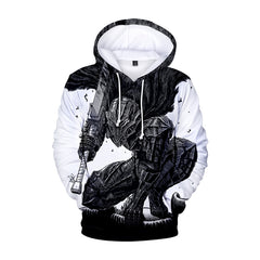 Unisex Anime Digital Printed Pullover Hoodie