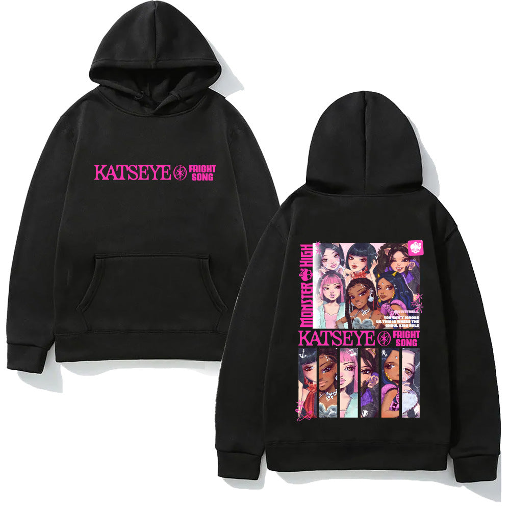 Y2K Style KPOP Manga Printed Hoodie