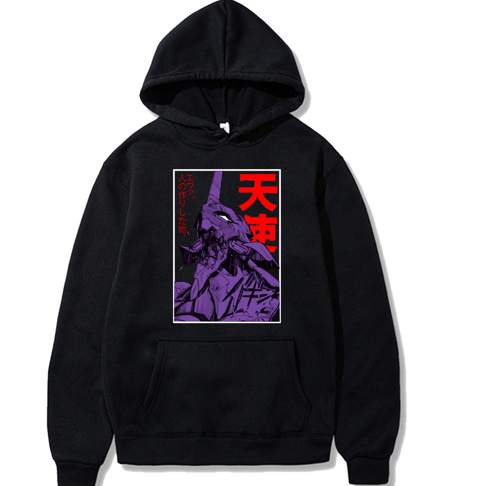 Men's Eva Anime Printed Loose Hoodie