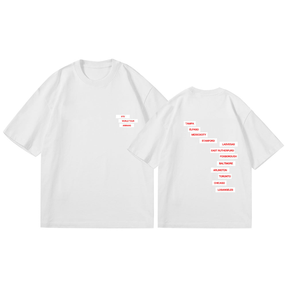 Trendy ARIRANG TOUR Printed Short-sleeved Tee