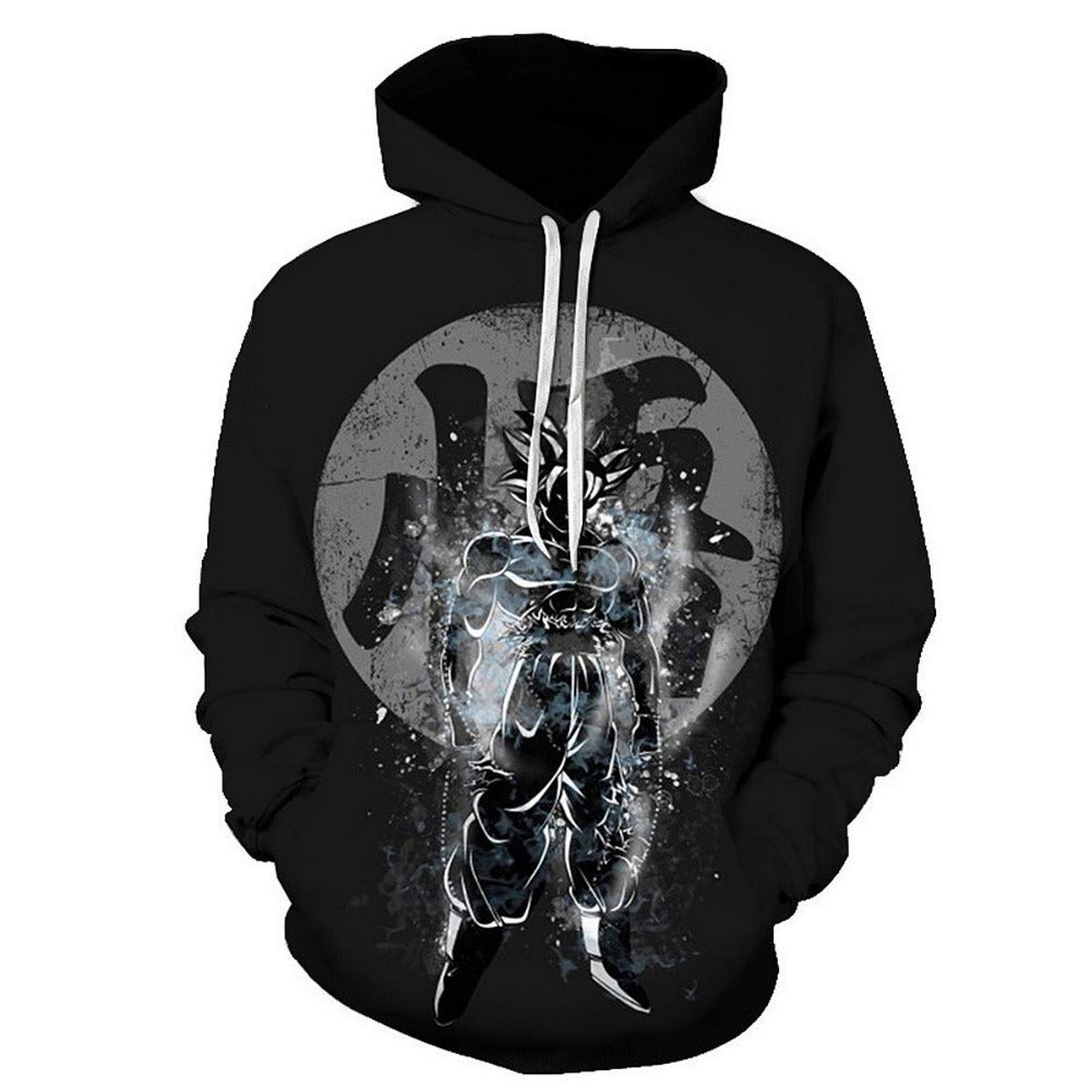 Casual Men's Anime Pattern Pullover Hoodie