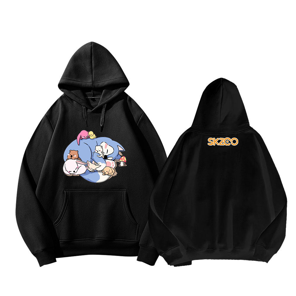 Kpop Cartoon Doll Pocket Hoodie