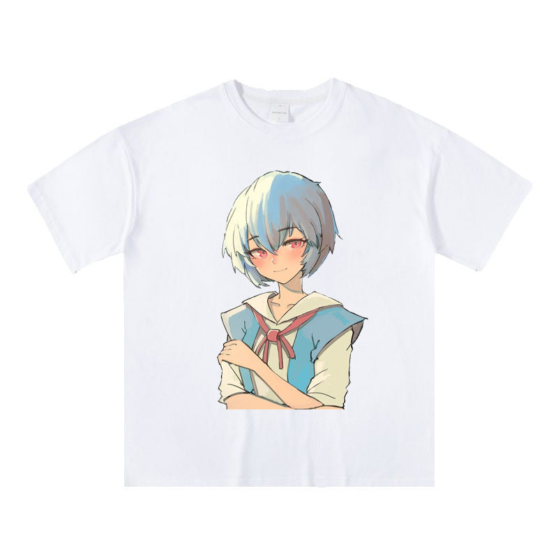 Trendy Anime Pattern Short Sleeve T-shirt