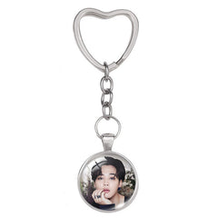 BTS Heart-shaped Keychain Pendant