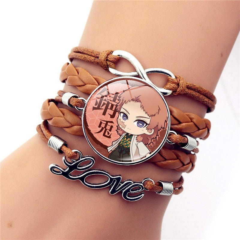 Casual Anime Brown Braided Rope Bracelet