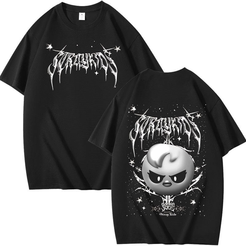 Evil Kpop Print Summer Short-sleeved T-shirt