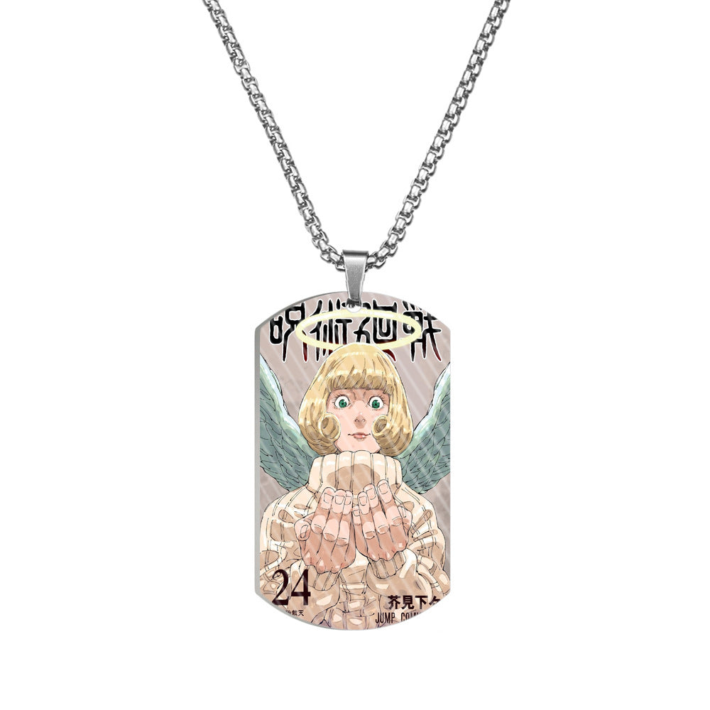 Cool Anime Printed Dog Tag Necklace