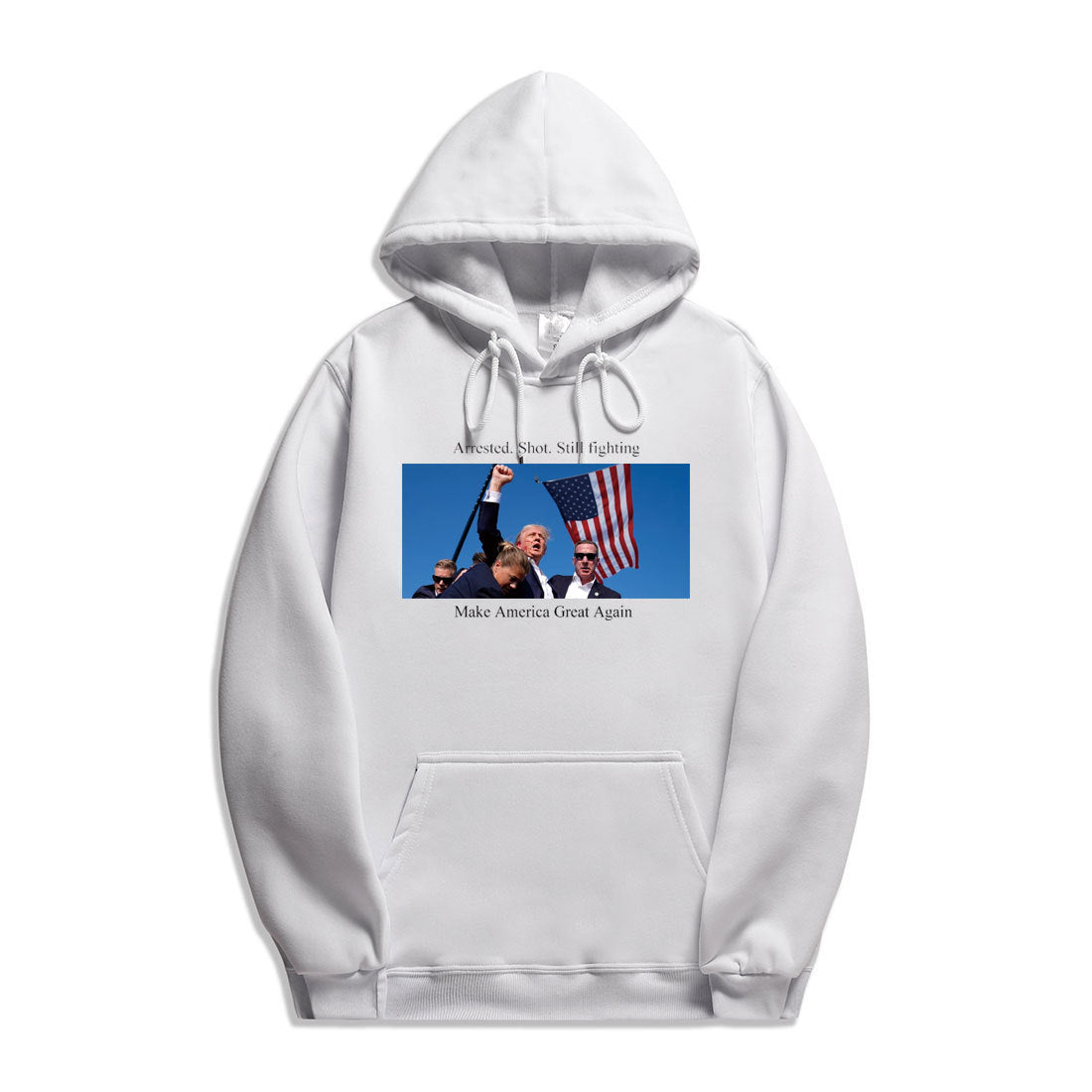 Casual Unisex Trump Printed Loose Hoodie