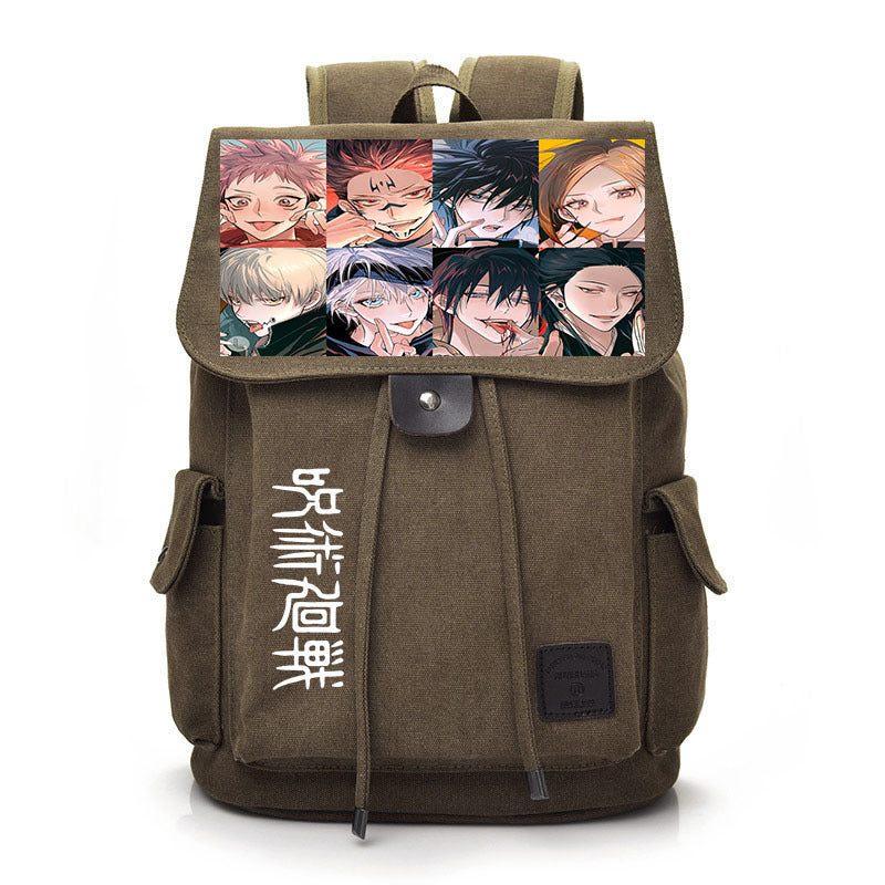 Retro Anime Canvas Schoolbag Backpack