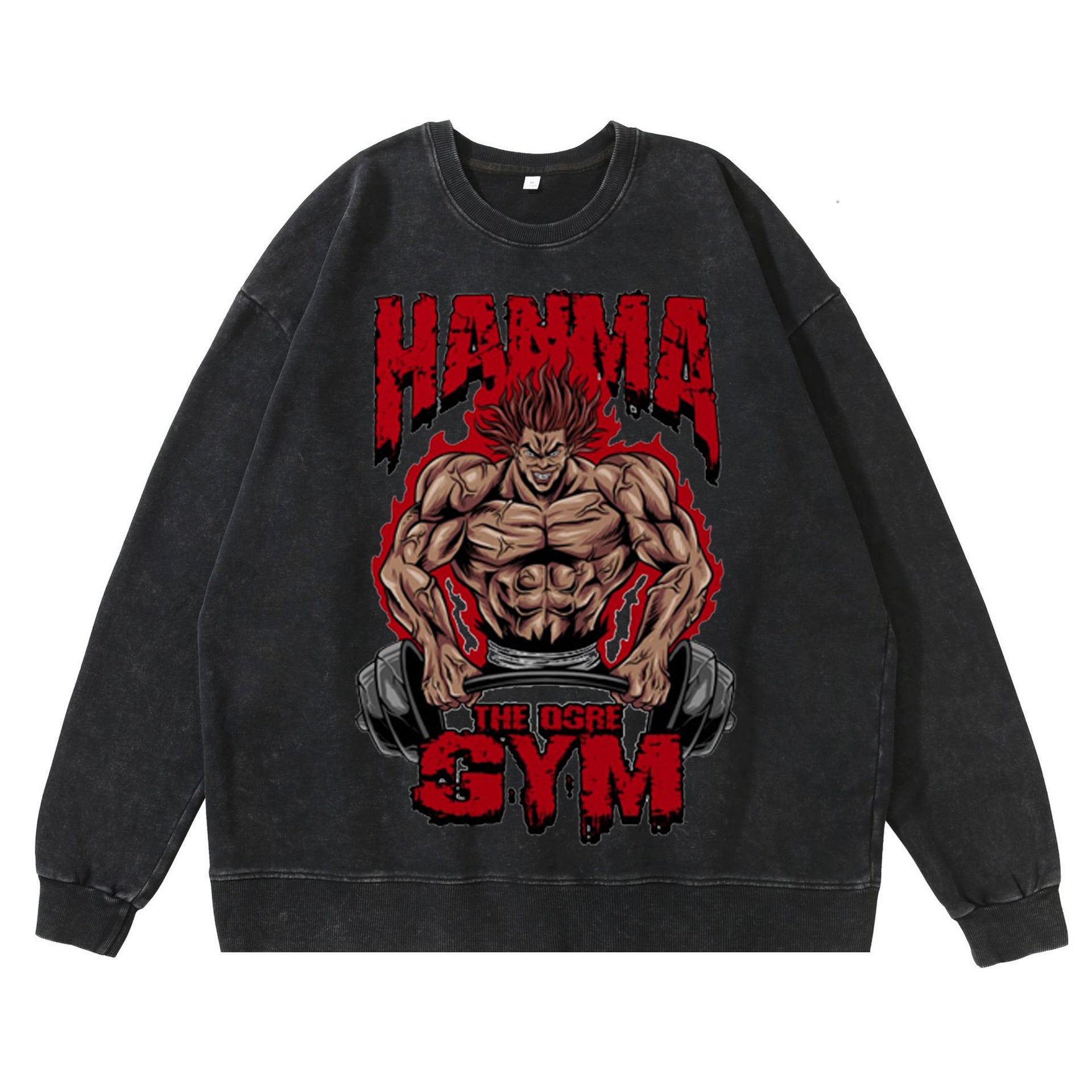 Unisex Vintage Baki Hanma Crew Neck Sweatshirt