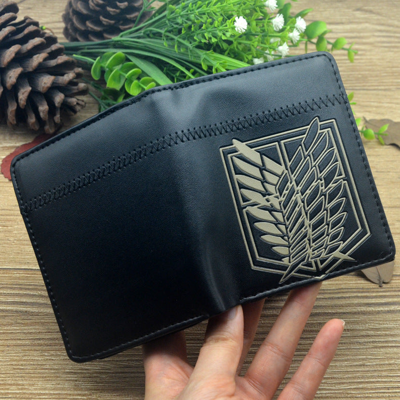 Cool Anime Black Zipper Wallet