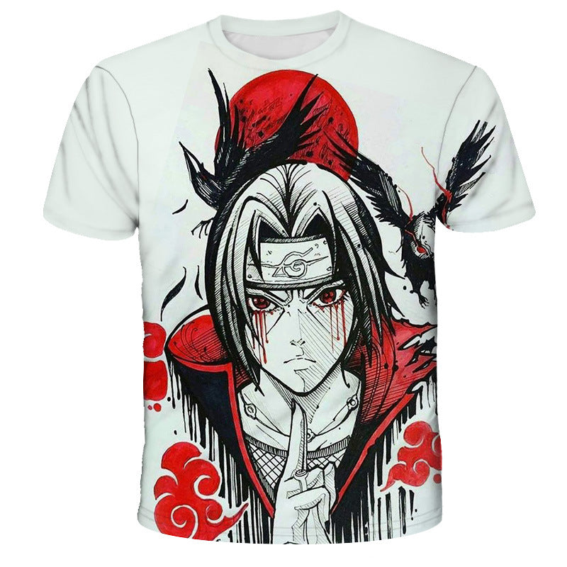 Unisex Anime Digital Print Casual Loose T-shirt