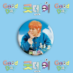 GD "GOOD DAY" Badge Mirror Keychain