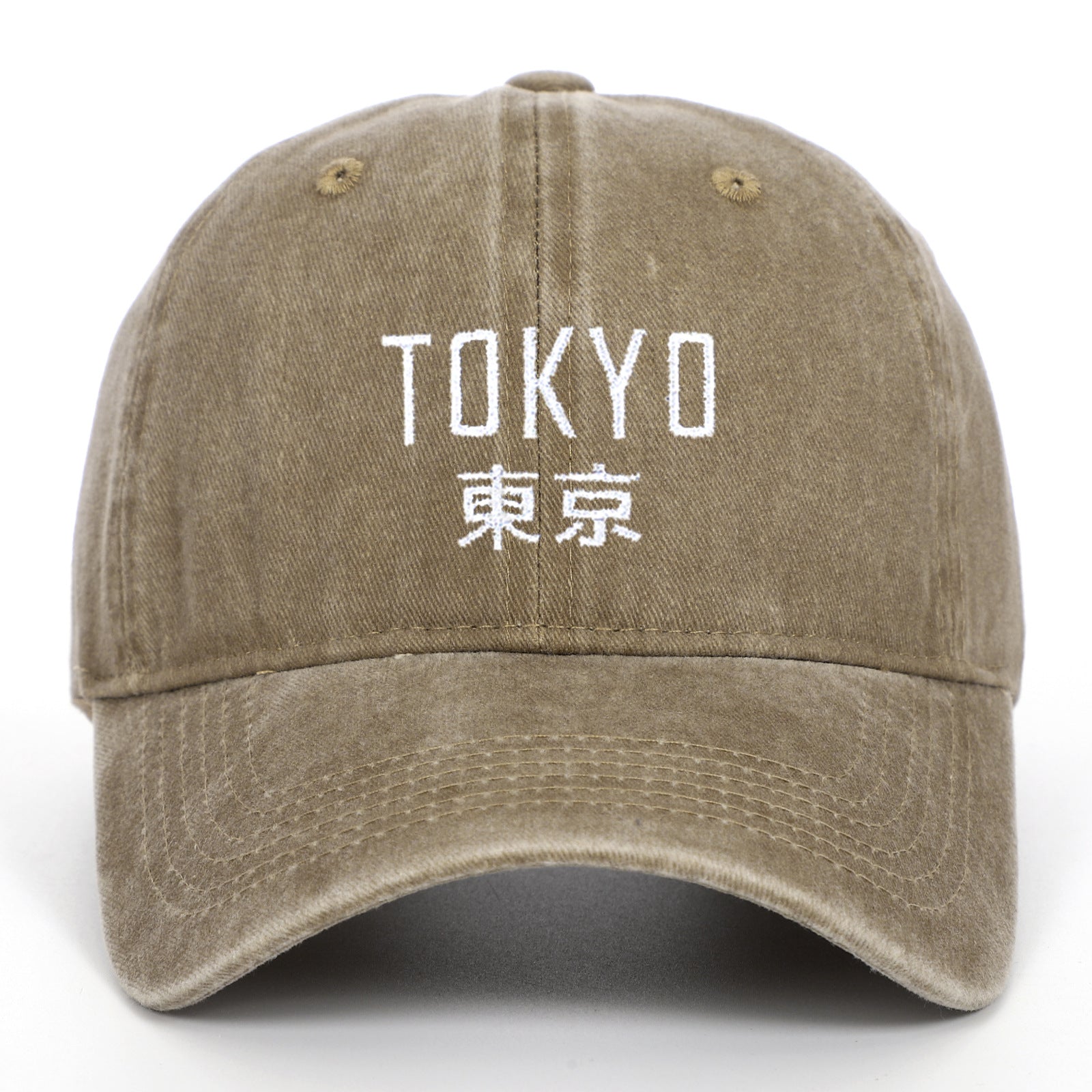Retro Washed Tokyo Letter Baseball Cap