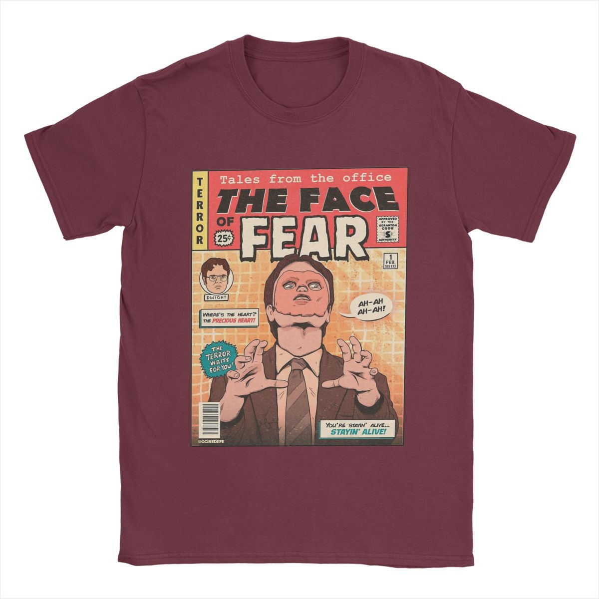 Dwight The Face of Fear Cotton T-Shirt