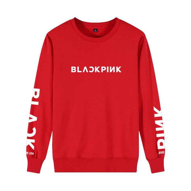 Women's Kpop Logo Print Loose Sweatshirt